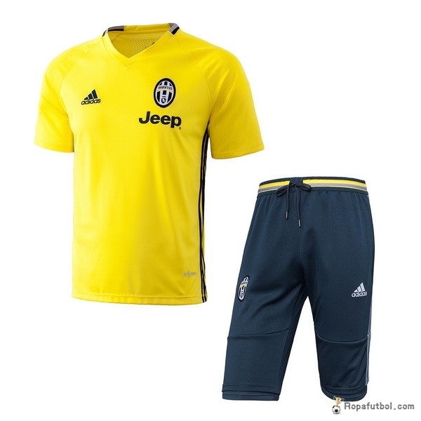 Camiseta Entrenamiento Juventus Conjunto Completo 2017/18 Amarillo Azul